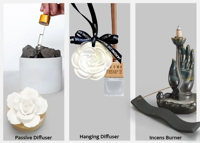 Green-Life aroma wares including passive diffuser, hanging diffuser, and incense burner for fragrance and home decoration OEM projects.