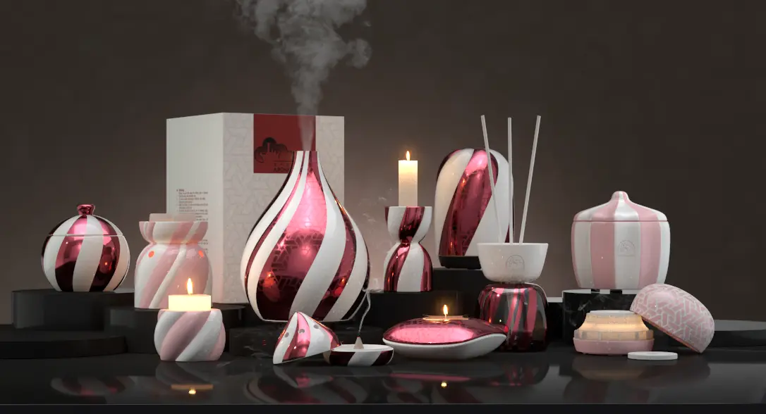 Stylish Candy Theme Aroma Wares Collection Designed By Green-Life