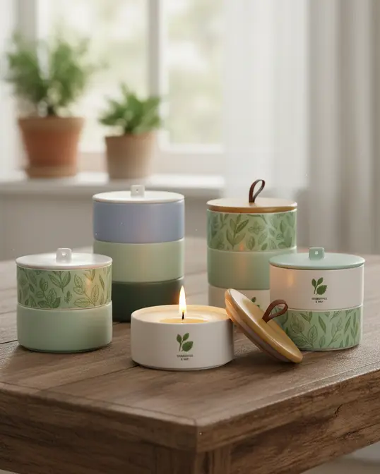 Green-Life candle jar solutions supporting OEM ODM customization, with flexible decoration techniques, surface finishes, and structure options for fragrance brands, importers, and wholesalers