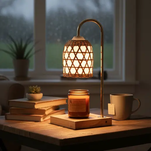 Green-Life candle warmer lamp designed for jar candles and wax melt applications, offering safe flameless heating with diverse materials and styles for private label fragrance and retail programs.