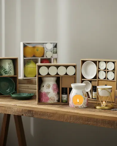 Green-Life oil burner solutions featuring stable heat distribution, decorative craftsmanship, and flexible customization options for retail fragrance brands and private label programs.