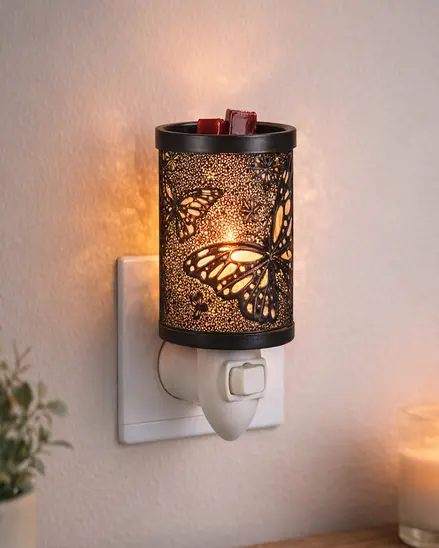 Green-Life plug-in wax warmer designed for OEM and private label fragrance programs, offering compact wall plug format with customizable materials and designs for brand owners and importers.