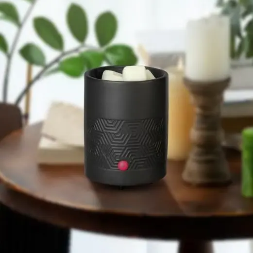 Green-Life tart warmer designed for wax melt applications, supporting OEM and private label development with diverse ceramic and glass designs for fragrance brands and importers.