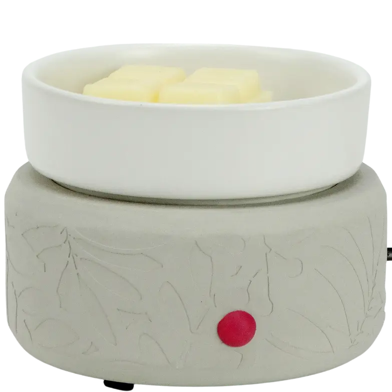 Green-Life cement grey tart warmer GL24ET620C featuring solid structure and industrial style design, suitable for modern fragrance collections and OEM private label programs.