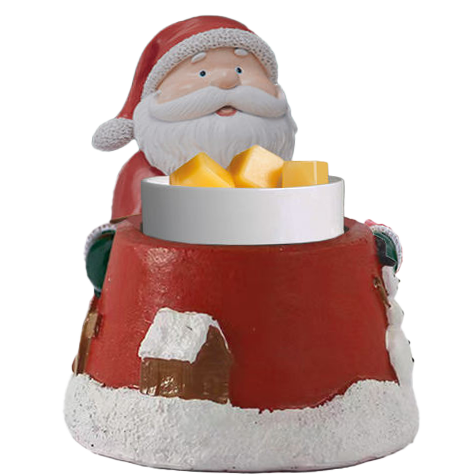 Green-Life ceramic tart warmer GF24ET1386E13 with holiday and seasonal design, developed for festive fragrance collections and promotional OEM programs.