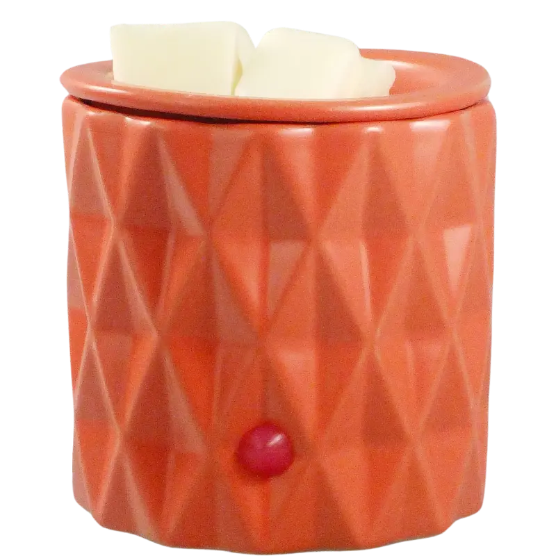 Green-Life ceramic tart warmer GKE19663E33 with tall body design, offering integrated structure without split layers for stable heating performance and simplified production in OEM fragrance programs.