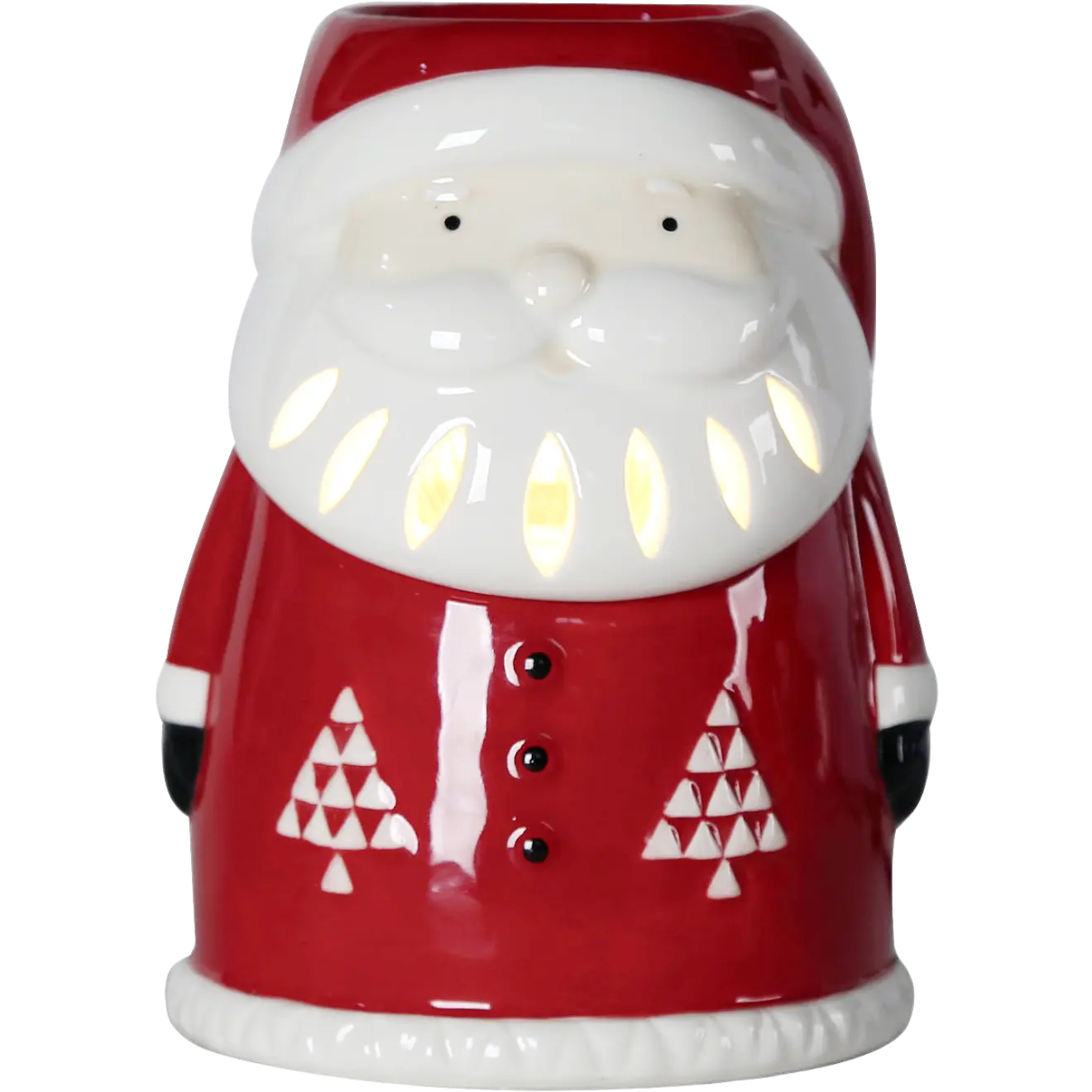 Green-Life ceramic wax melter lamp GF24EB1073E14 with holiday and seasonal design, suitable for festive fragrance collections and promotional retail programs.