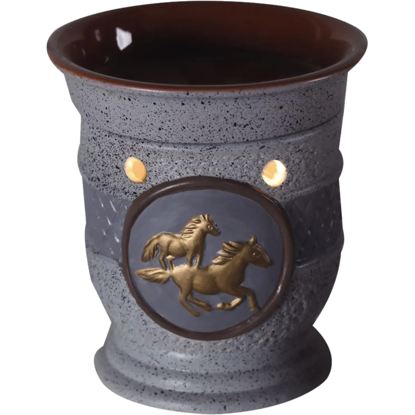 Green-Life ceramic wax melter lamp GF24EB1104E14 with nature inspired design, developed for lifestyle fragrance collections and decorative home scent products.