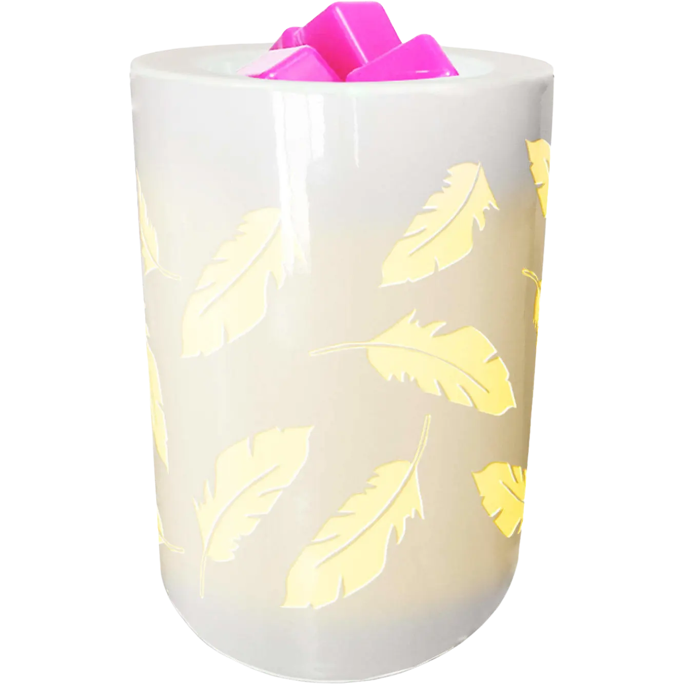 Green-Life white porcelain wax melter lamp GF24EB1300E13 with clean translucent finish, ideal for minimalist fragrance brands and modern retail collections.