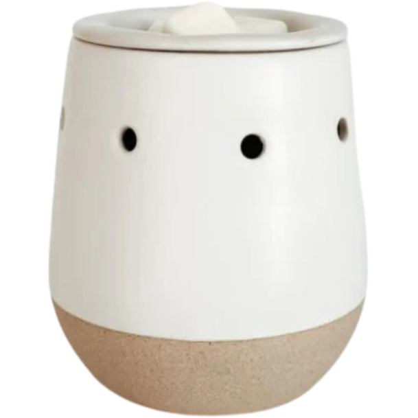 Green-Life ceramic wax melter lamp GF24EB1323E13 with color glazed finish, offering durable production and diverse color options for retail fragrance programs.