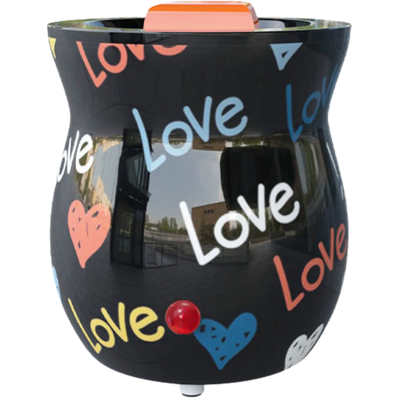 Green-Life ceramic wax melter lamp GF24EB1331E13 with holiday and seasonal design, suitable for festive fragrance collections and promotional retail programs.