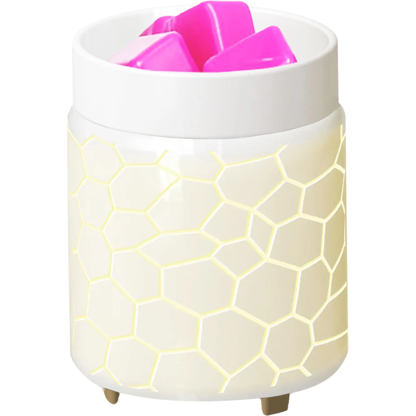 Green-Life white porcelain wax melter lamp GF24EB1338E13 with clean translucent finish, ideal for minimalist fragrance brands and modern retail collections.