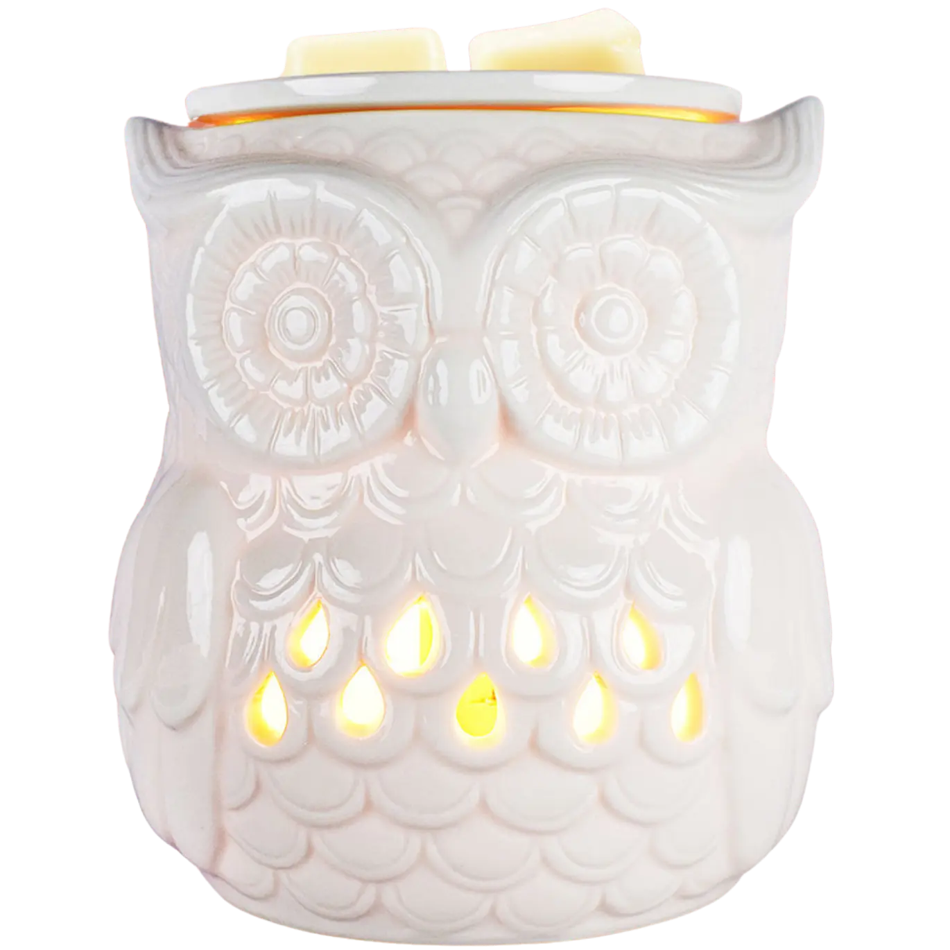 Green-Life white porcelain wax melter lamp GF24EB1342E13 with clean translucent finish, ideal for minimalist fragrance brands and modern retail collections.