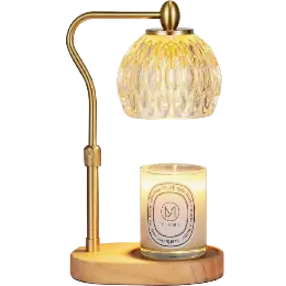 Green-Life glass candle warmer lamp GF2236E40 with simple modern shade, designed for visual wax melting and clean fragrance display in retail candle programs.