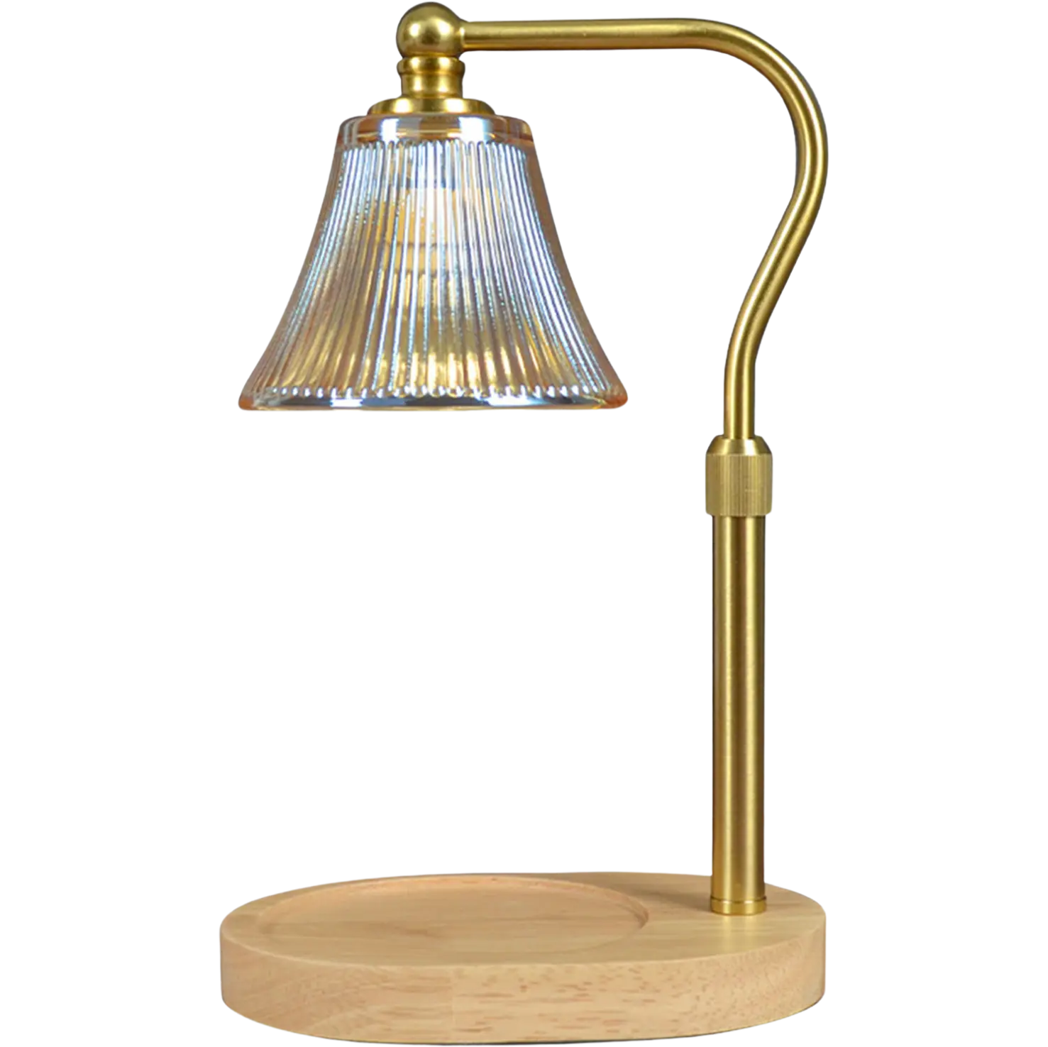 Green-Life glass candle warmer lamp GF2245E40 with simple modern shade, designed for visual wax melting and clean fragrance display in retail candle programs.