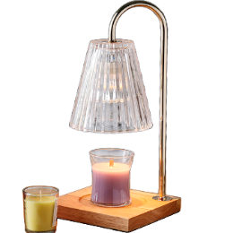 Green-Life glass candle warmer lamp GF2270E40 with simple modern shade, designed for visual wax melting and clean fragrance display in retail candle programs.