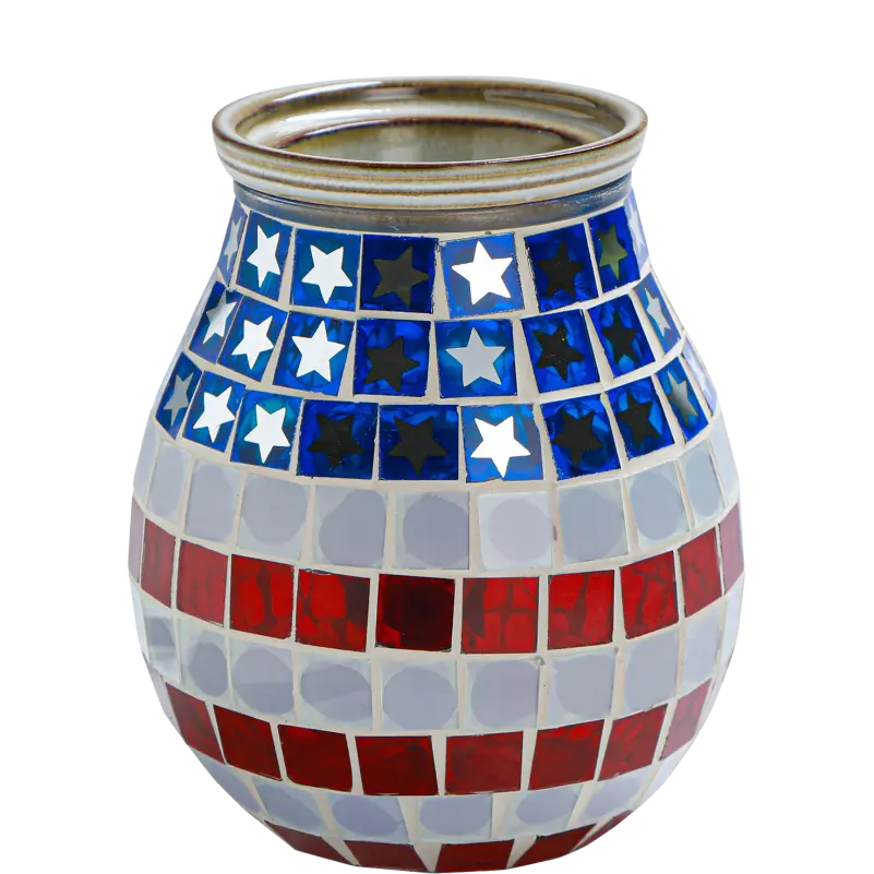 Green-Life mosaic glass wax melter lamp GF24EB1047E39 designed for decorative lighting effect and wax melting, suitable for gift markets and boutique fragrance collections.