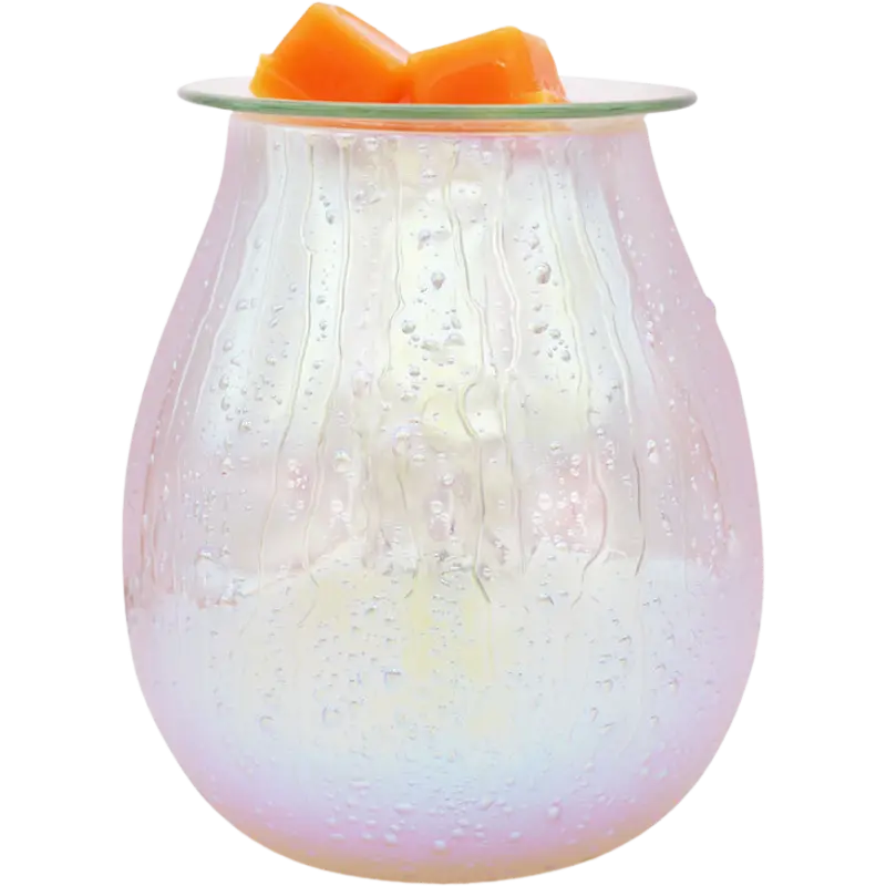 Green-Life liuli glass wax melter lamp GF24EB1054E14 featuring artistic glass craftsmanship and warm light diffusion for premium fragrance collections.