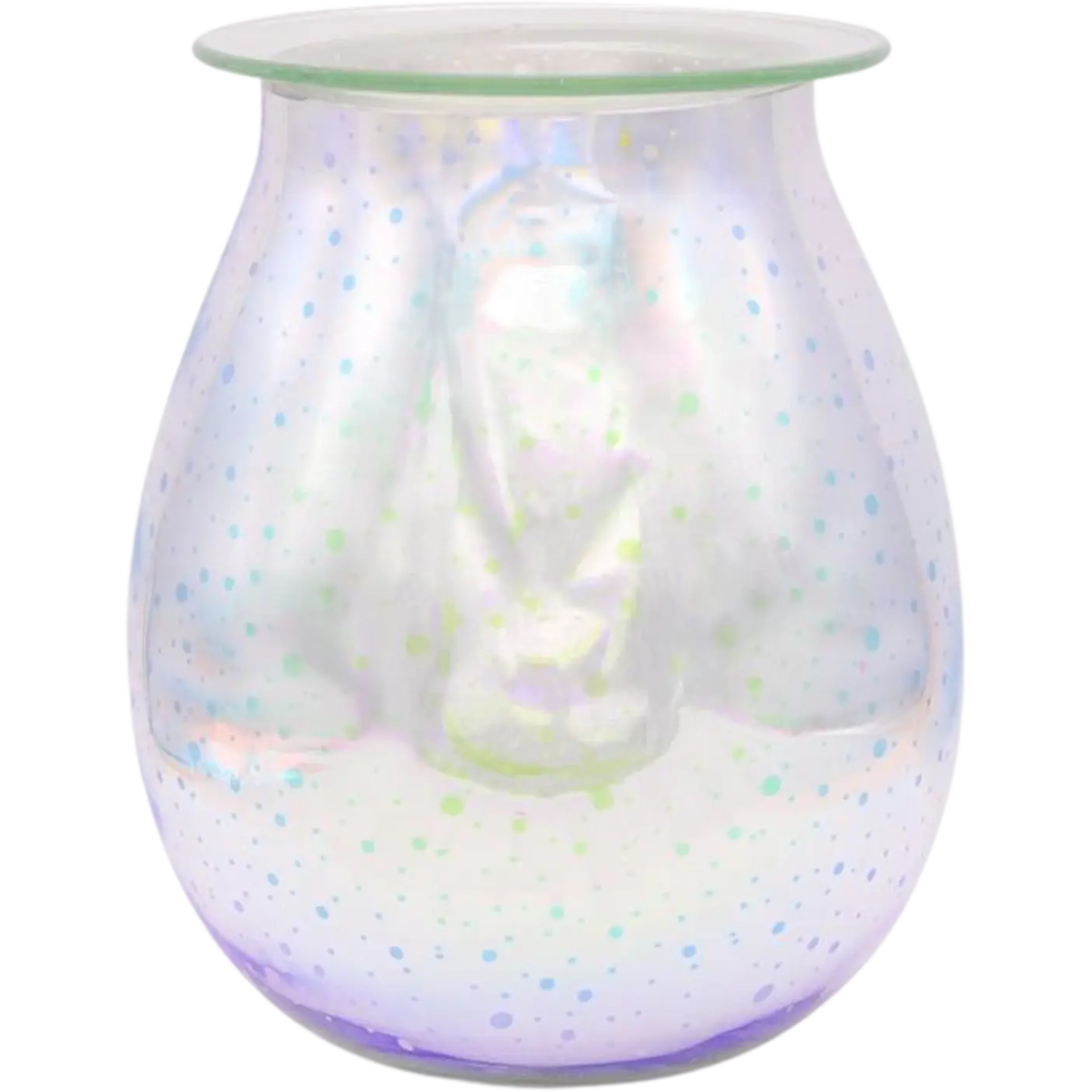 Green-Life liuli glass wax melter lamp GF24EB1055E14 featuring artistic glass craftsmanship and warm light diffusion for premium fragrance collections.