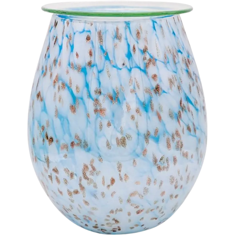 Green-Life liuli glass wax melter lamp GF24EB1056E14 featuring artistic glass craftsmanship and warm light diffusion for premium fragrance collections.