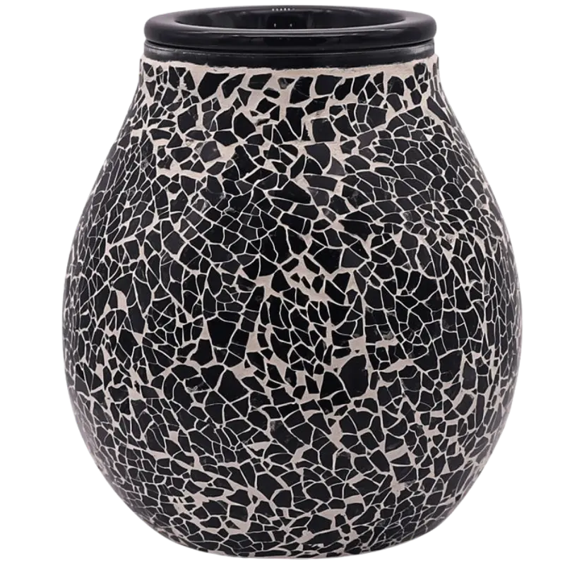 Green-Life mosaic glass wax melter lamp GF24EB1060E14 designed for decorative lighting effect and wax melting, suitable for gift markets and boutique fragrance collections.