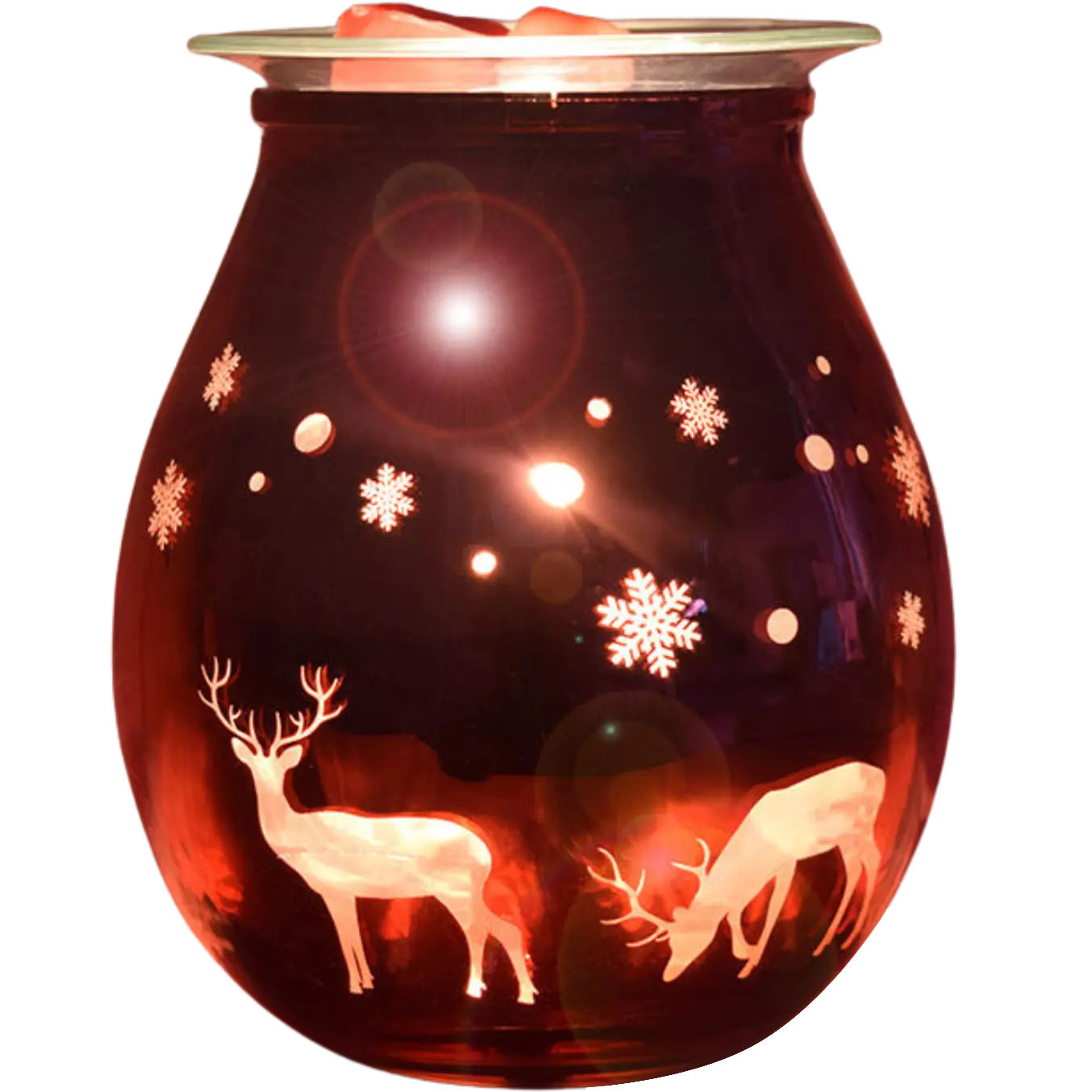 Green-Life glass wax melter lamp GF24EB1354E13 with laser engraving design, offering precise pattern lighting for decorative wax melt fragrance collections.