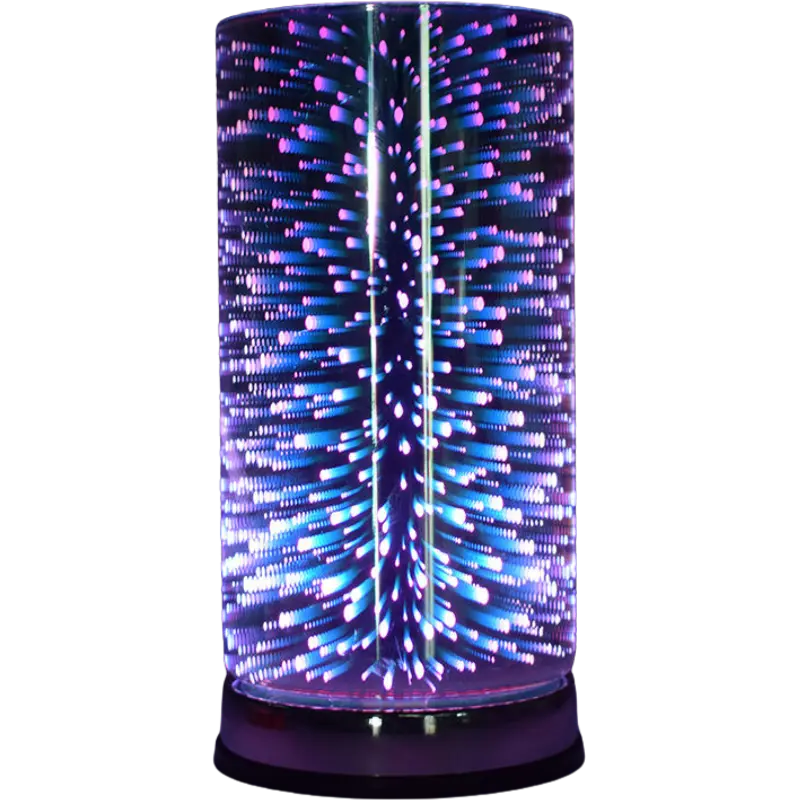 Green-Life glass wax melter lamp GF24EB1358E13 with 3D engraving effect, combining visual lighting patterns with wax melting for decorative fragrance programs.