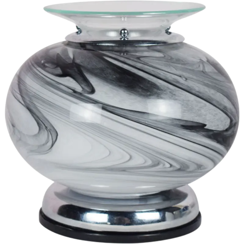 Green-Life liuli glass wax melter lamp GF24EB1362E1 featuring artistic glass craftsmanship and warm light diffusion for premium fragrance collections.