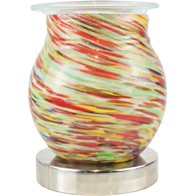 Green-Life liuli glass wax melter lamp GF24EB1366E1 featuring artistic glass craftsmanship and warm light diffusion for premium fragrance collections.