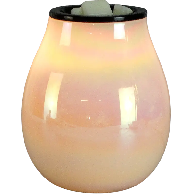 Green-Life liuli glass wax melter lamp GF24ET415E14 featuring artistic glass craftsmanship and warm light diffusion for premium fragrance collections.