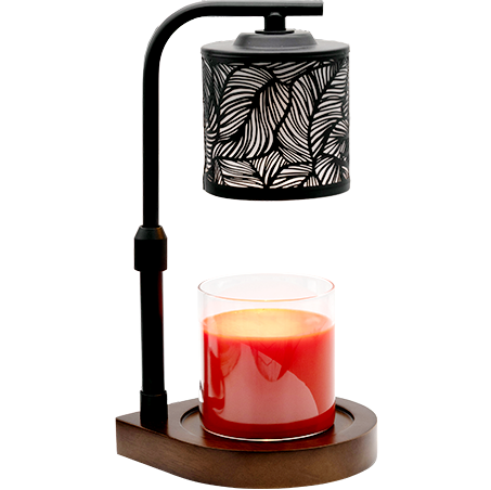 Green-Life metal candle warmer lamp GF2226E40 with cutout shade design, creating patterned light effects while melting wax for decorative candle collections.