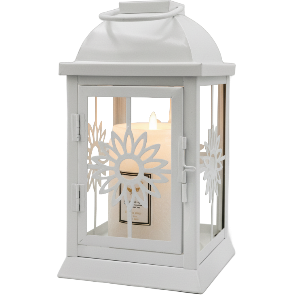 Green-Life metal candle warmer lamp GF25W10E43 in lantern shape, combining portable design and decorative lighting for candle fragrance collections.