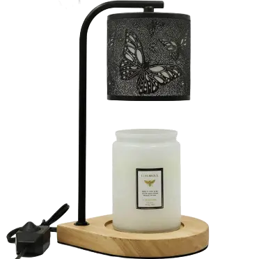 Green-Life metal candle warmer lamp GF25WL13E43 with cutout shade design, creating patterned light effects while melting wax for decorative candle collections.