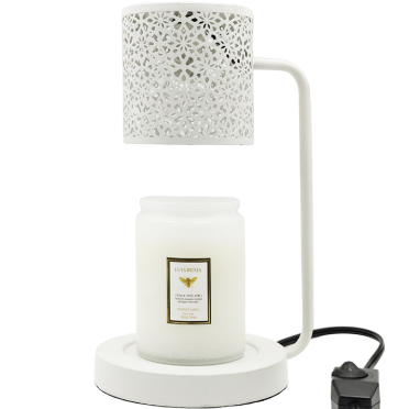 Green-Life metal candle warmer lamp GF25WL13E44 with cutout shade design, creating patterned light effects while melting wax for decorative candle collections.