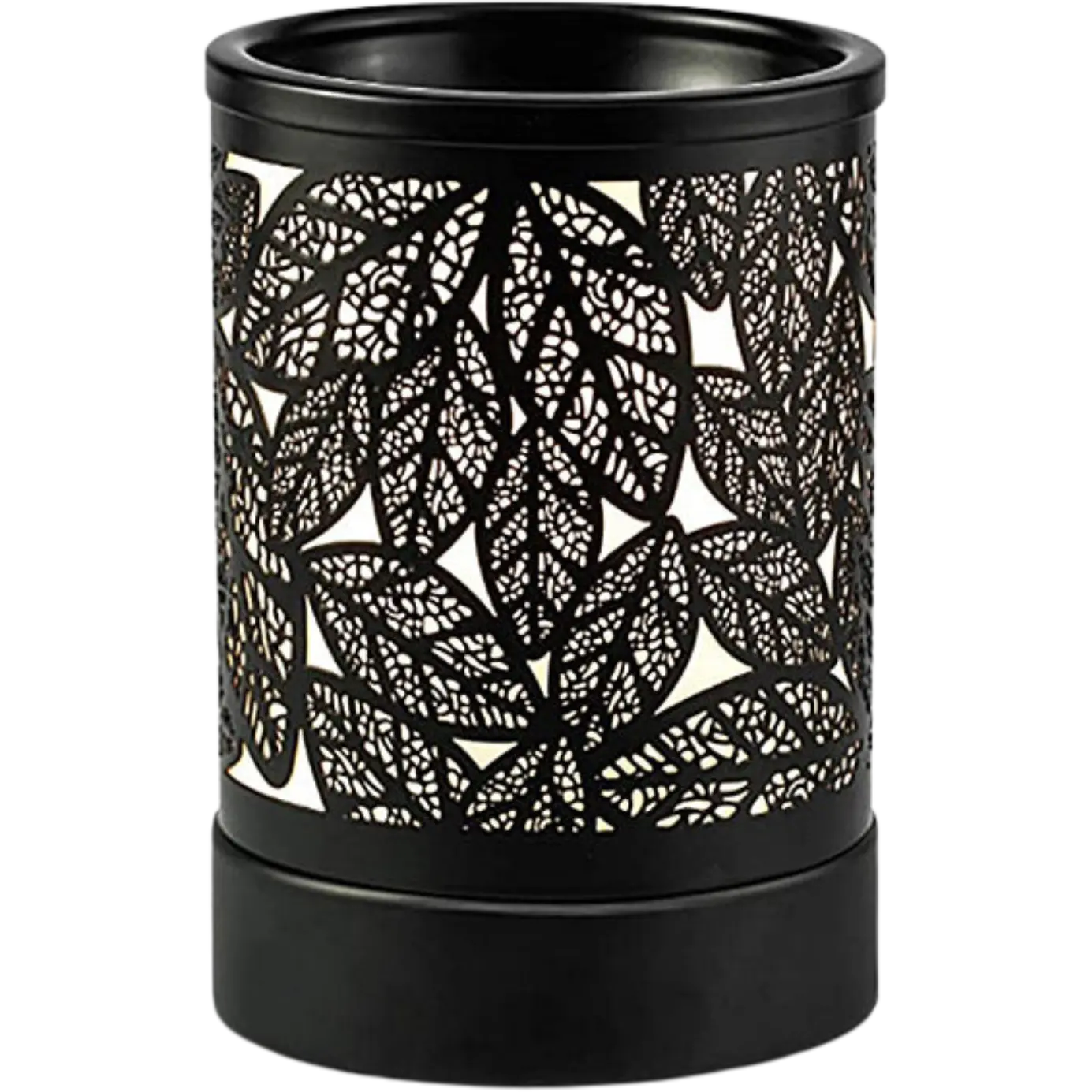 Green-Life metal wax melter lamp GF24EB1275E13 with cutout pattern, combining light projection and wax melting performance for decorative fragrance collections.