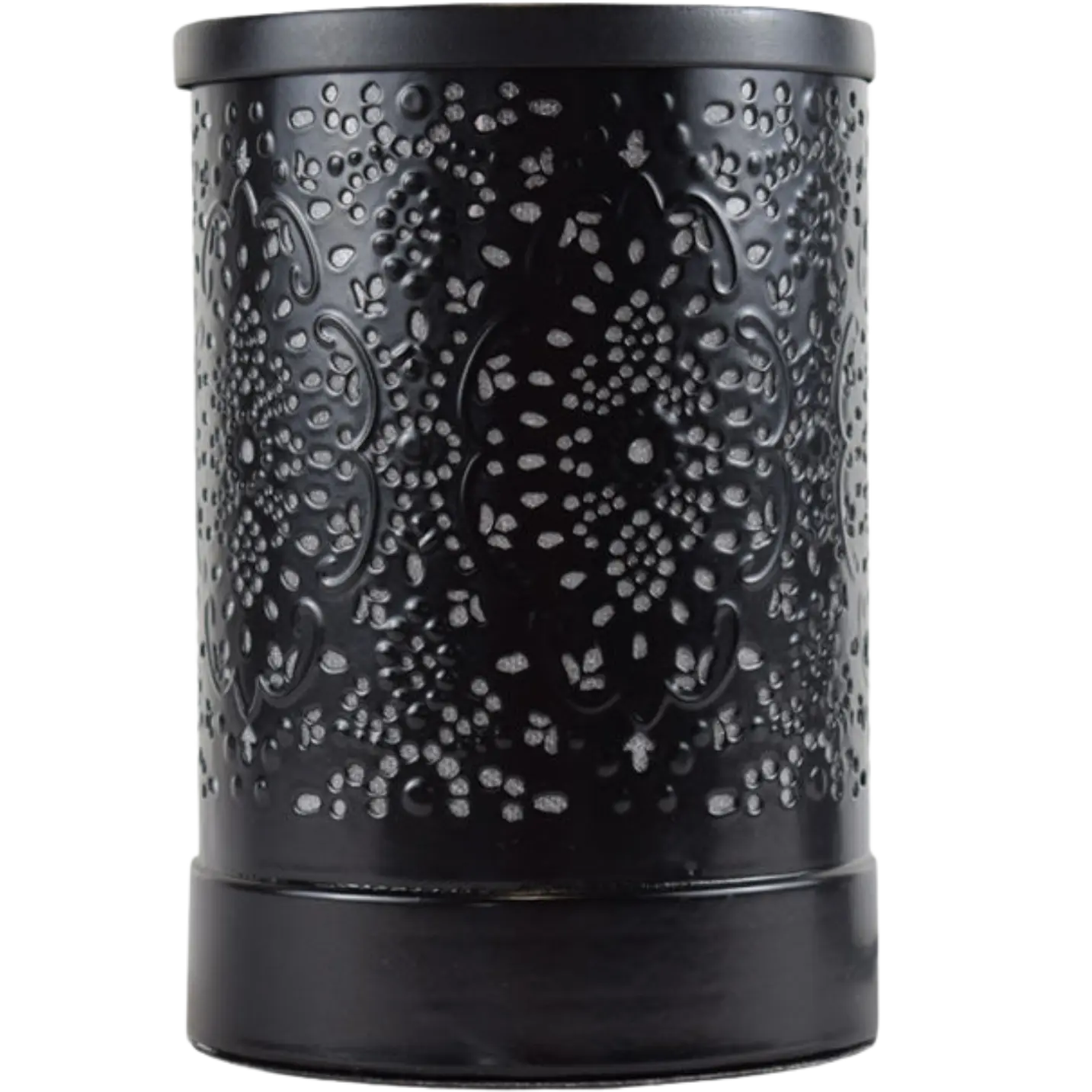 Green-Life metal wax melter lamp GF24EB1386E13 with cutout pattern, combining light projection and wax melting performance for decorative fragrance collections.