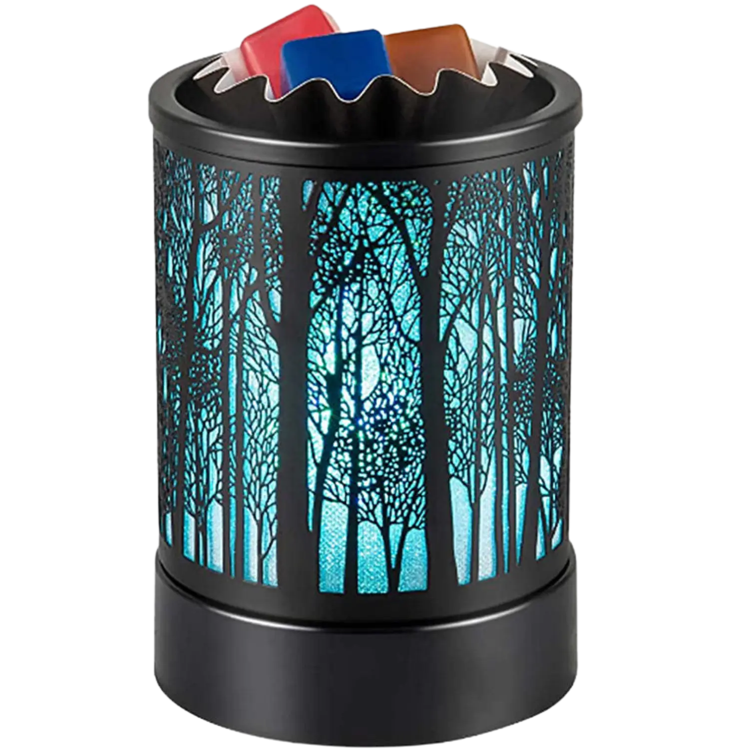 Green-Life metal wax melter lamp GF24EB1387E13 with cutout pattern, combining light projection and wax melting performance for decorative fragrance collections.