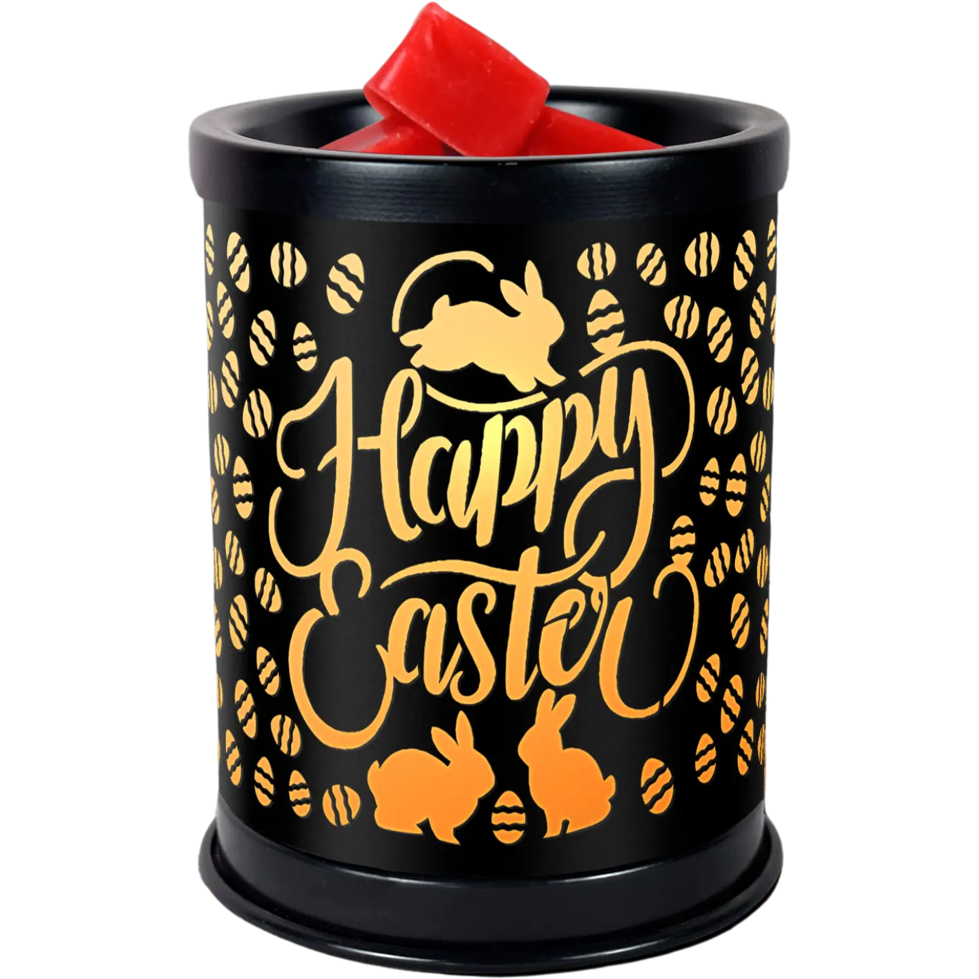 Green-Life metal wax melter lamp GF24EB1389E13 with cutout pattern, combining light projection and wax melting performance for decorative fragrance collections.