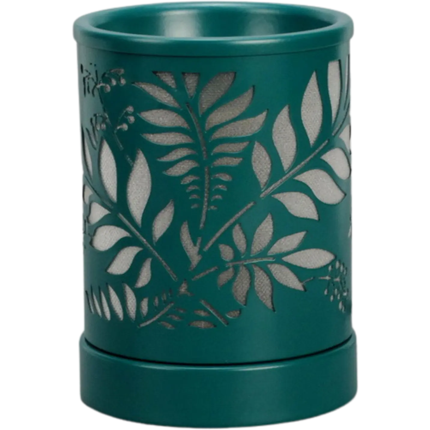 Green-Life metal wax melter lamp GF24EB1390E13 with cutout pattern, combining light projection and wax melting performance for decorative fragrance collections.
