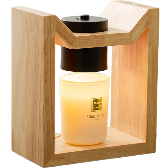 Green-Life wood candle warmer lamp GF2264E132 with simple modern structure, designed for warm natural style candle collections and private label fragrance programs.