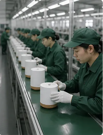 Aroma wares supplier conducting multi stage QC checks during OEM ODM production to ensure stable quality for brands importers and wholesalers Green Life