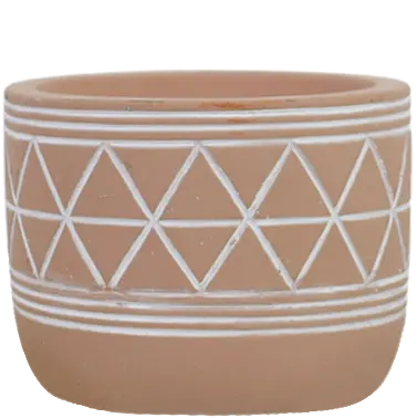 Green-Life cement candle jar GF25CJ204C102 with cutout pattern, combining solid material with light diffusion for decorative fragrance applications.