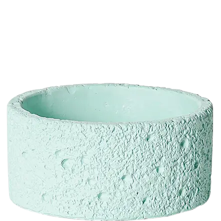 Green-Life cement candle jar GF25IB182 with stone texture surface, inspired by raw mineral finishes for natural and rugged fragrance product lines.