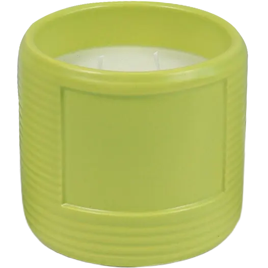 Green-Life ceramic candle jar GF25CJ317 with color glaze finish, supporting mass customization and consistent production for private label fragrance brands.