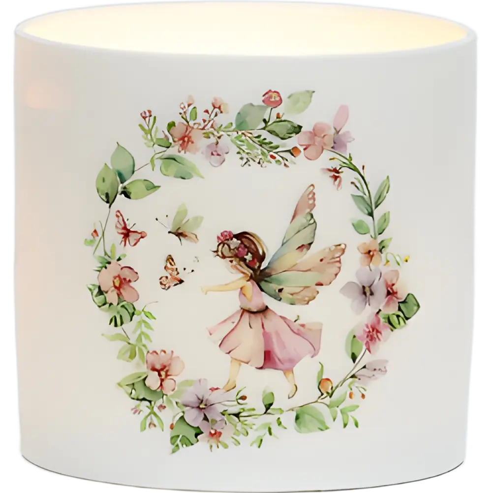 Green-Life ceramic candle jar GF25CJ379 with nature inspired patterns, suitable for botanical fragrance concepts and lifestyle-oriented OEM candle collections.
