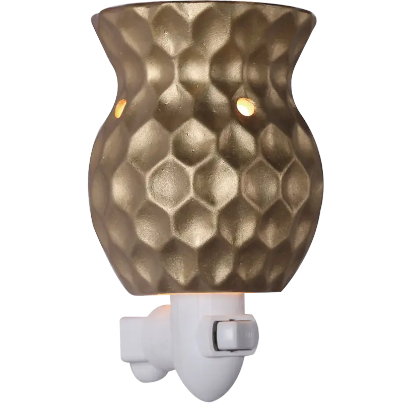 Green-Life ceramic plug-in wax warmer GF24EP1163E14 with color glaze finish, suitable for mass retail fragrance programs with stable production and diverse color options.