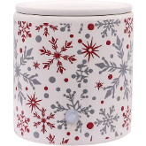 Green-Life ceramic tart warmer GF24ET1003E14 with decal decoration, designed for detailed pattern application and stable mass production in OEM fragrance programs.