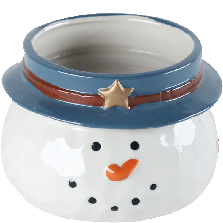 Green-Life ceramic tart warmer GF24ET1005E14 with holiday and seasonal design, developed for festive fragrance collections and promotional OEM programs.