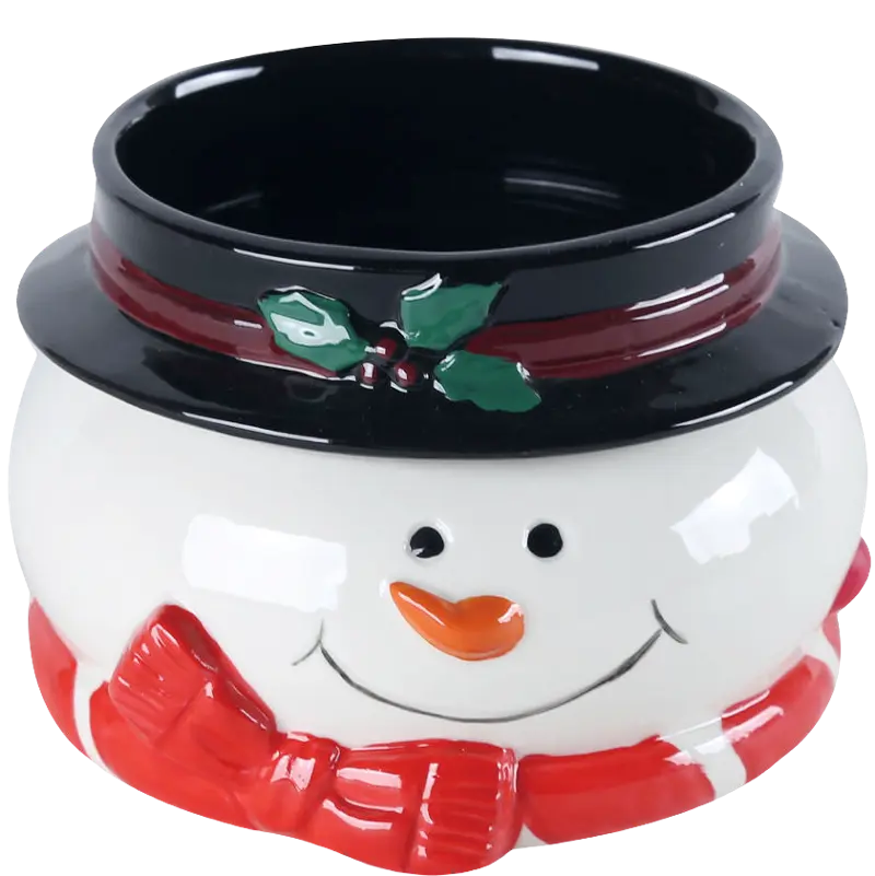 Green-Life ceramic tart warmer GF24ET1006E14 with holiday and seasonal design, developed for festive fragrance collections and promotional OEM programs.