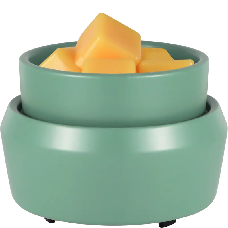 Green-Life ceramic tart warmer GF24ET1116E39 with color glaze finish, developed for scalable OEM production and diverse fragrance collections for private label brands.